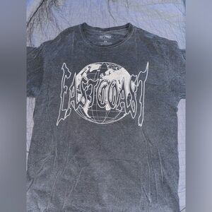 Oversized baggy grey graphic t shirt